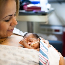 Mother with new-born baby
